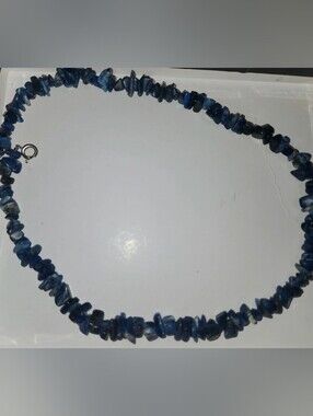 Blue Lapis Chip Stone Beaded Necklace - Women's Jewelry